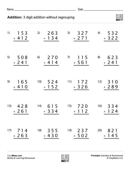 math-worksheets-3-digit-addition-no-regrouping