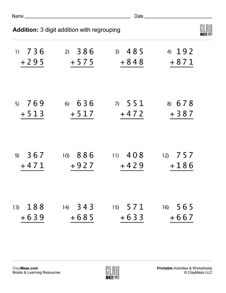 Adding Two Digit Numbers Without Regrouping Worksheets Free